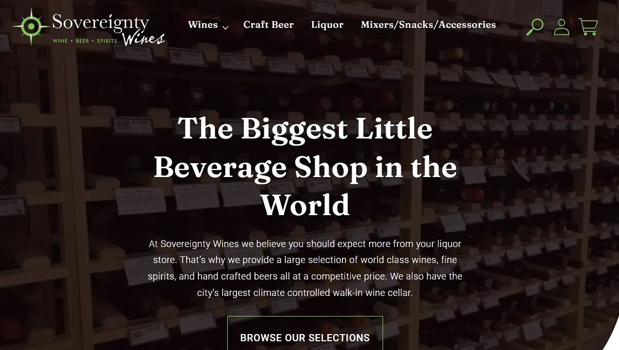 Sovereignty Wines - Shopify Liquor And Spirits Stores