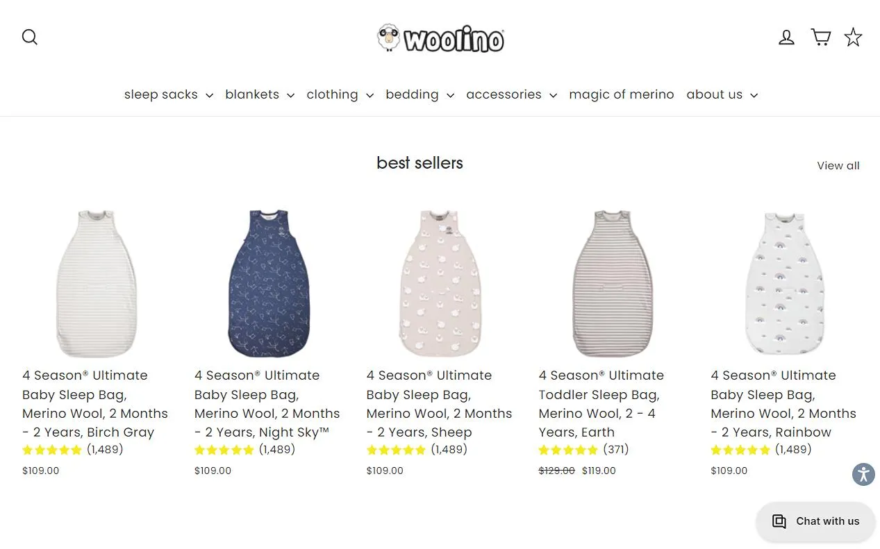 Woolino - Shopify Baby Products Store