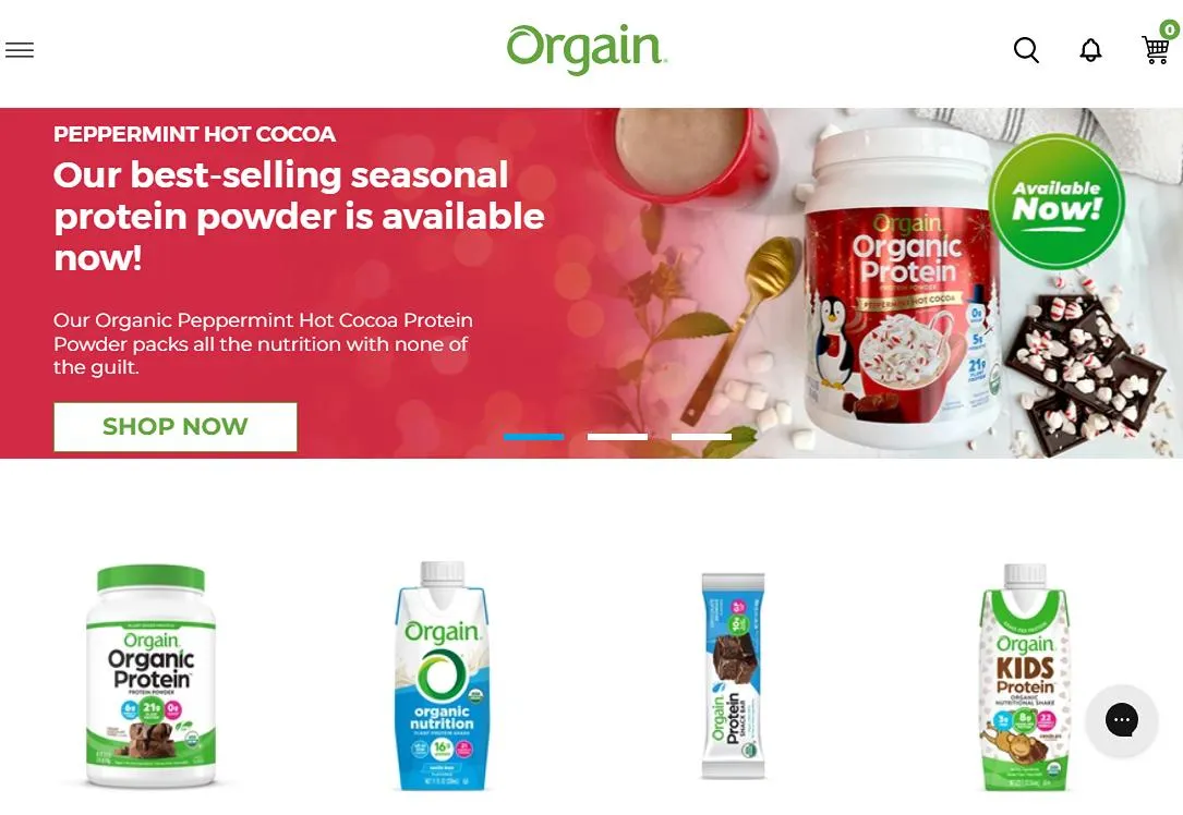 Orgain - Shopify Food Store