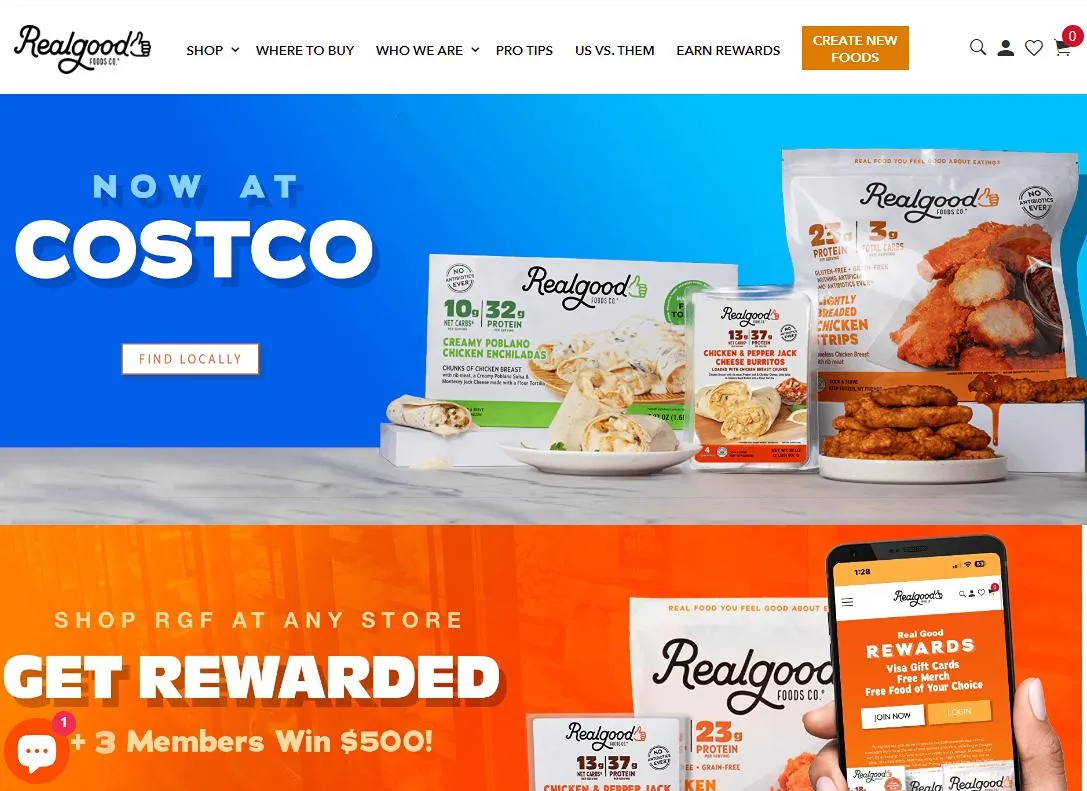 Realgood Foods - Shopify Food Store