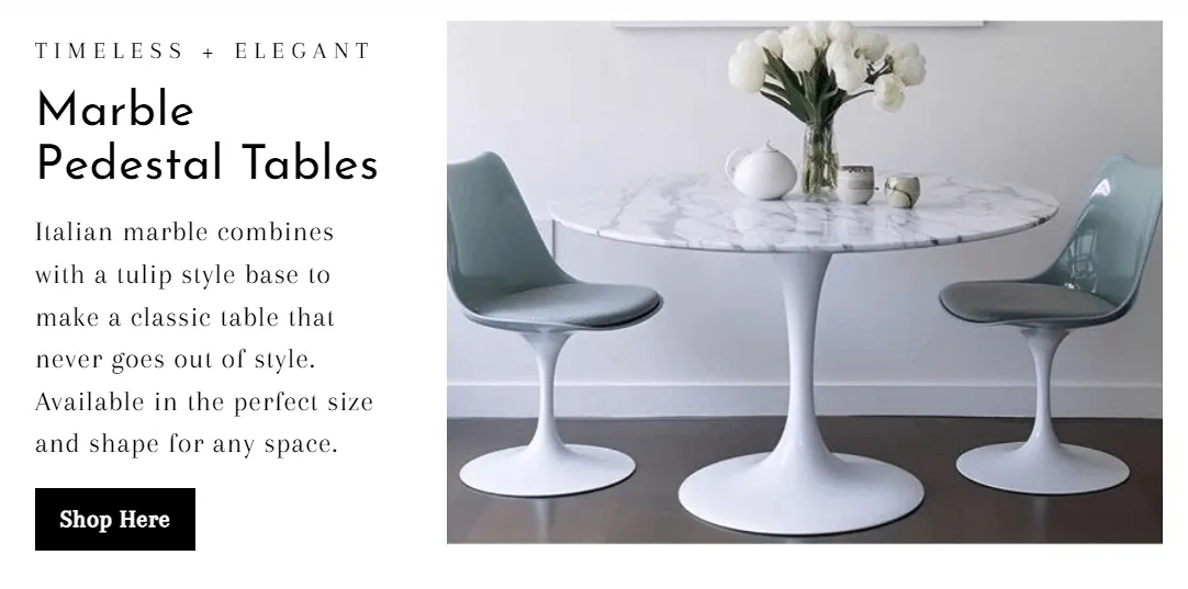Frances and Son Reviews - marble pedestal tables