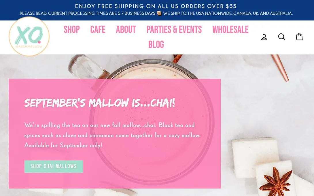XO Marshmallow - Shopify Food Store