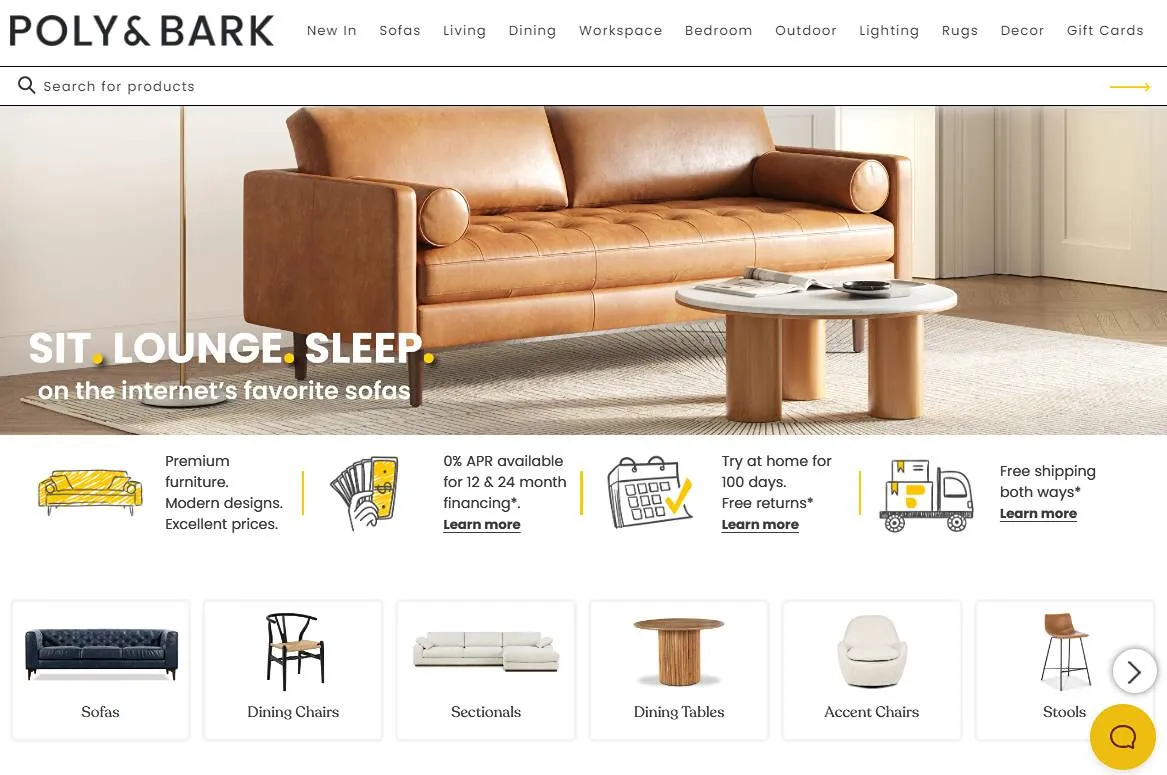 Poly & Bark - Shopify Furniture Store