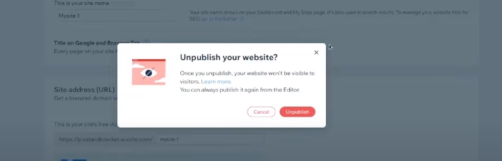 How to Unpublish a Wix Site