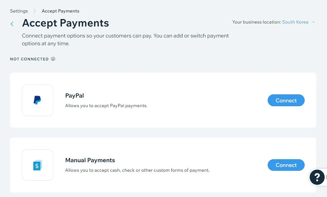 Wix Accept Payments