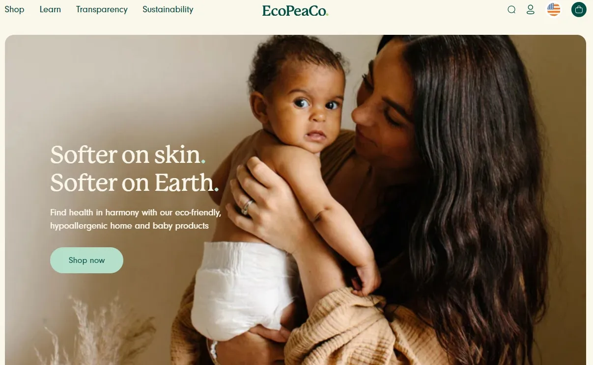 EcoPeaCo - Shopify Baby Diapering Store