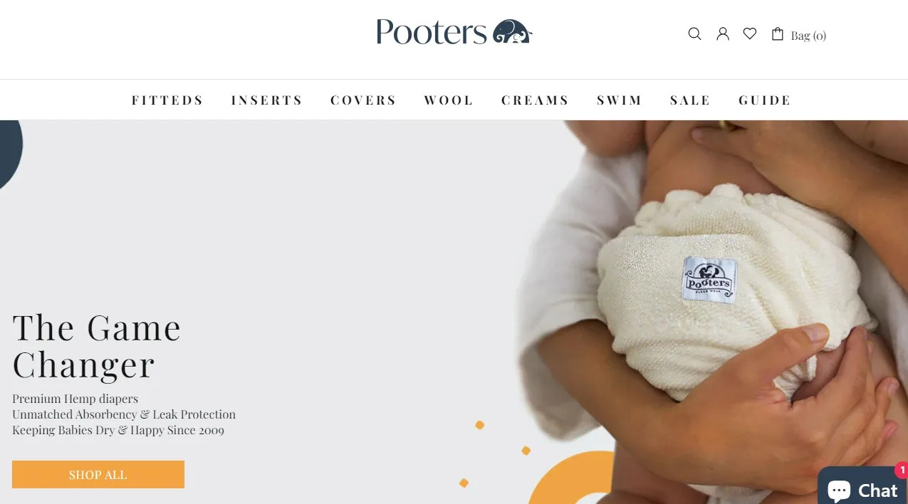 Pooters - Shopify Baby Diapering Store