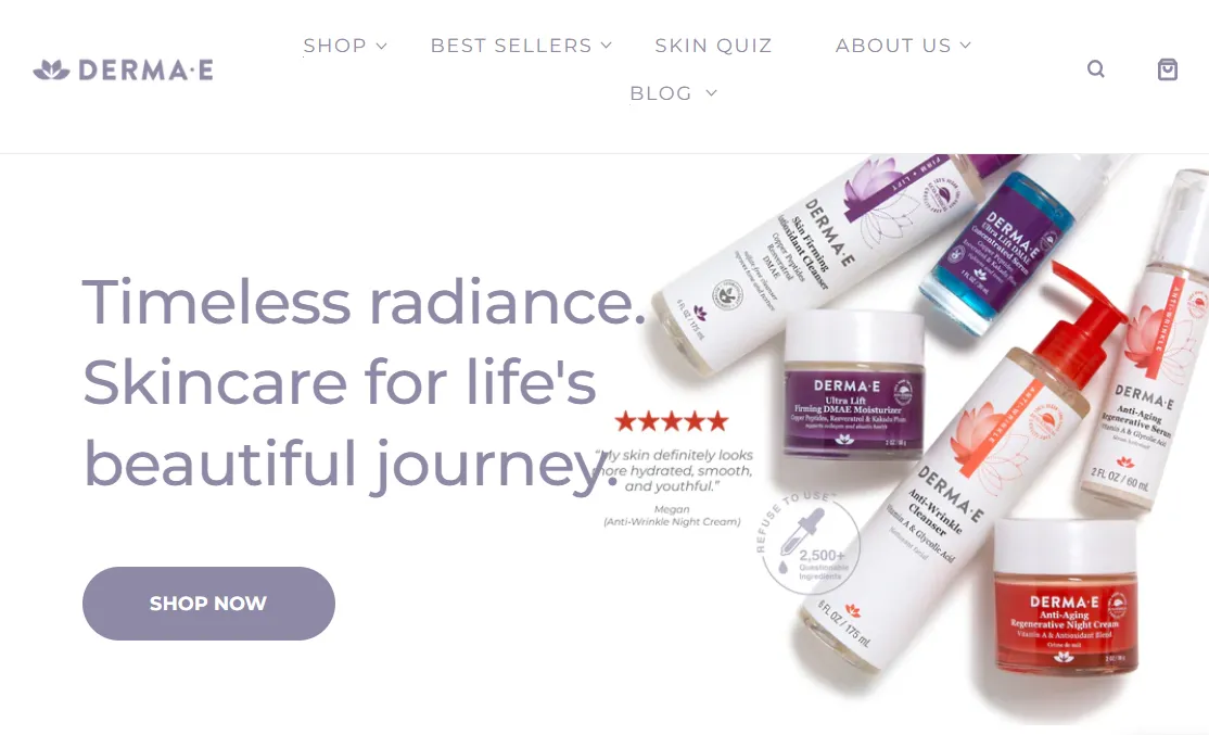 Derma.E - Shopify Skincare Store