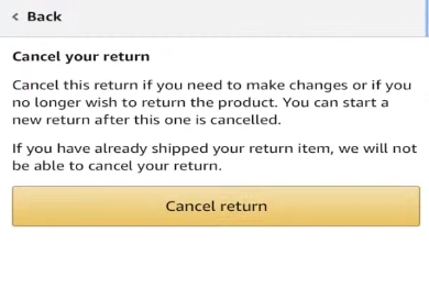 Cancel A Return On Amazon