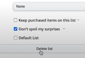 delete list - How To Delete Amazon Registry