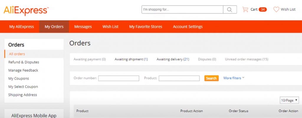 Sign in to your AliExpress Account - Open a Dispute on Aliexpress