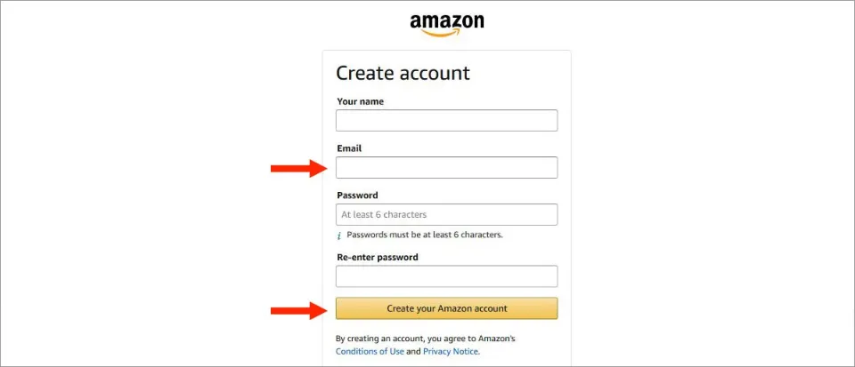 Creating an Amazon Account