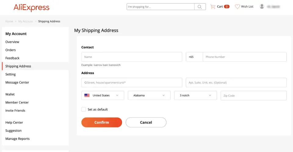 How to Change AliExpress Shipping Address