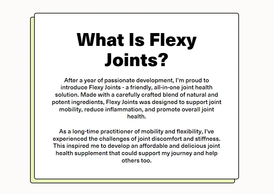 Flexy Joints