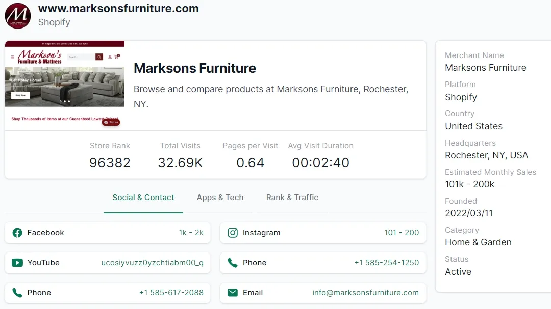 Markson's Furniture